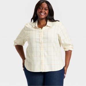 Universal thread 4X Flannel Plaid Button down Shirt